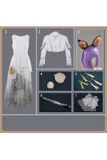2XXT Cosplay Uma Musume Pretty Derby Dream Journey Christmas White Dress Cosplay Costume